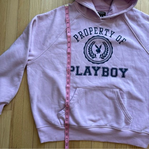 PLAYBOY by Pacsun Soft Pink Playboy Logo Hoodie - Picture 4 of 8